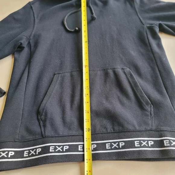 Express Quality+Fit Hoodie Men's Black White Logo Pull Over Hooded Sz M - Picture 5 of 8
